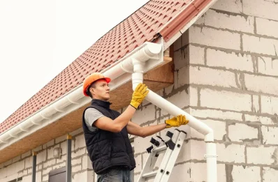 Pose et remplacement de gouttières à Bécon-les-Granits